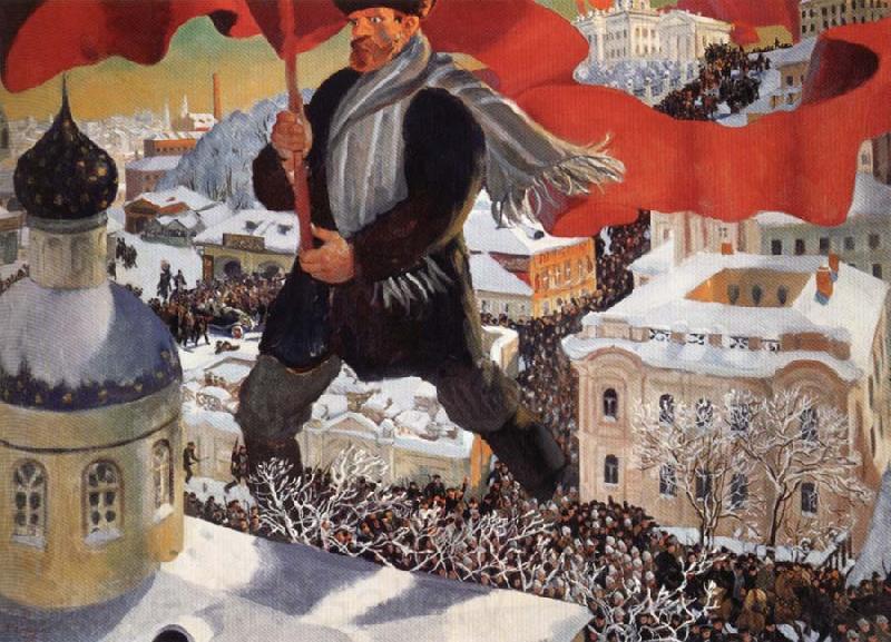 Boris Kustodiev Bolshevik Norge oil painting art